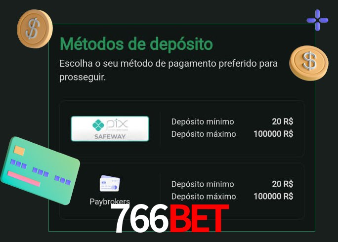 O cassino 766BETbet oferece uma grande variedade de métodos de pagamento